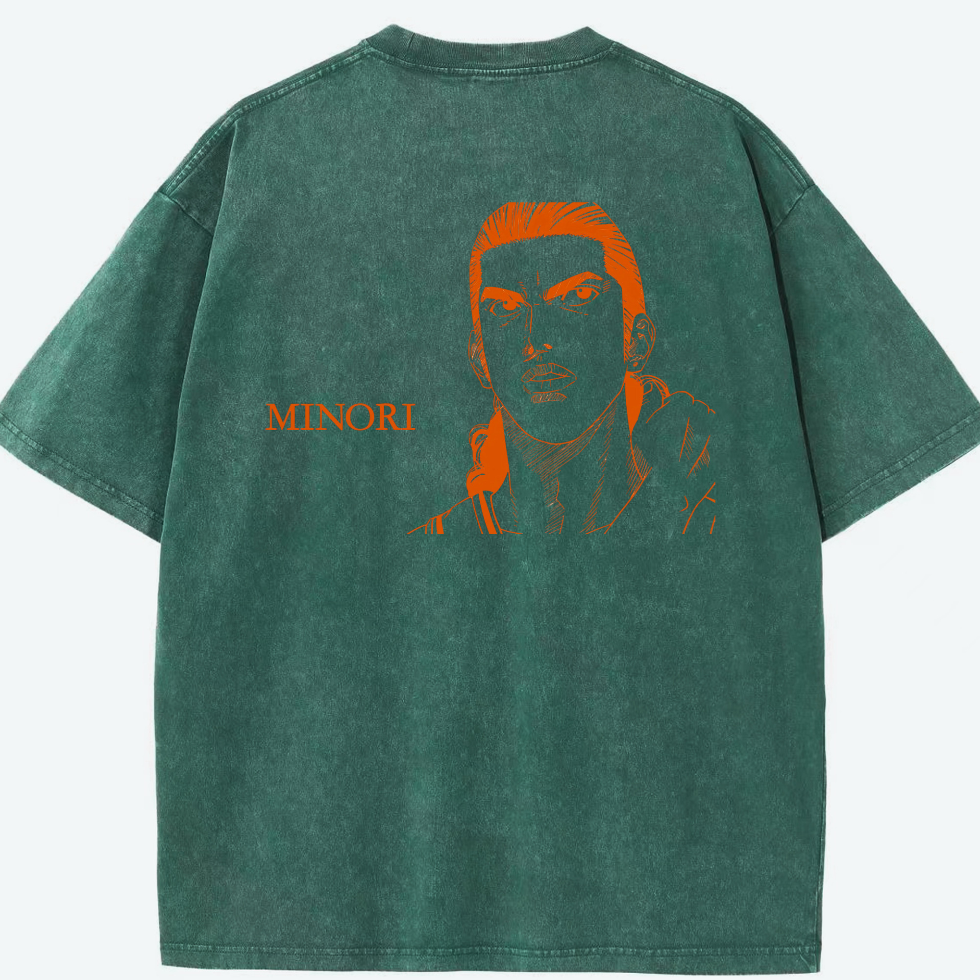 SLAM DUNK／スラムダンク 綿100% ヴィンテージ風 半袖Tシャツ（背面プリント）